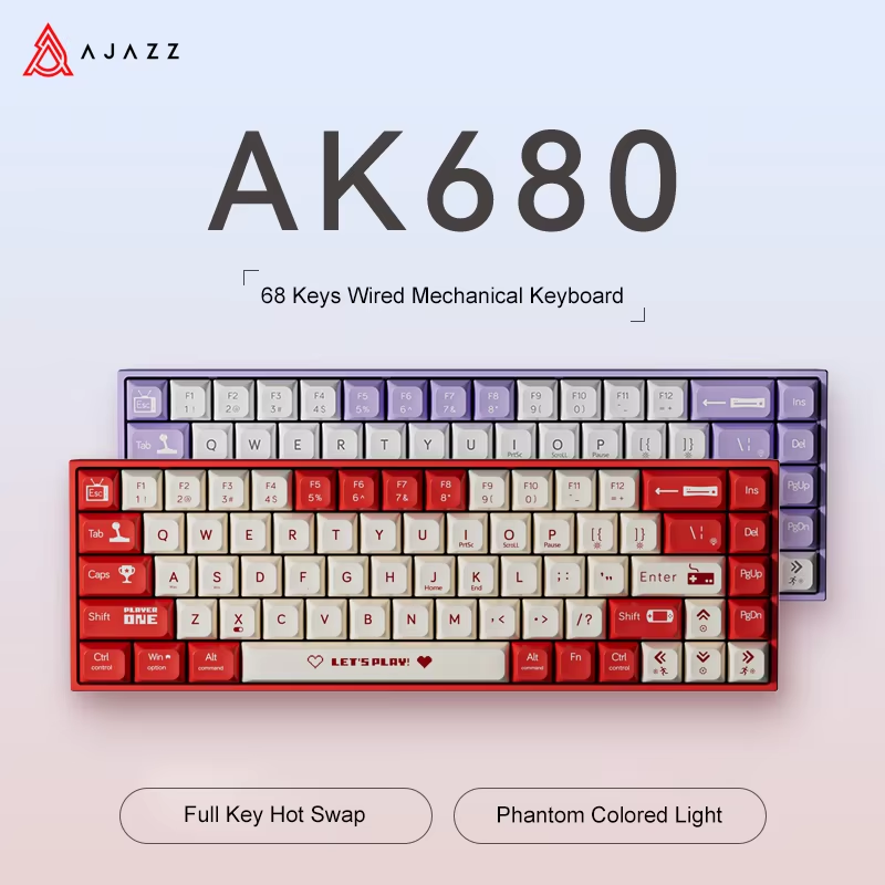 Gaming Keyboard Mini Mechanical - AJAZZ AK680 65% 유선 게이밍 기계식