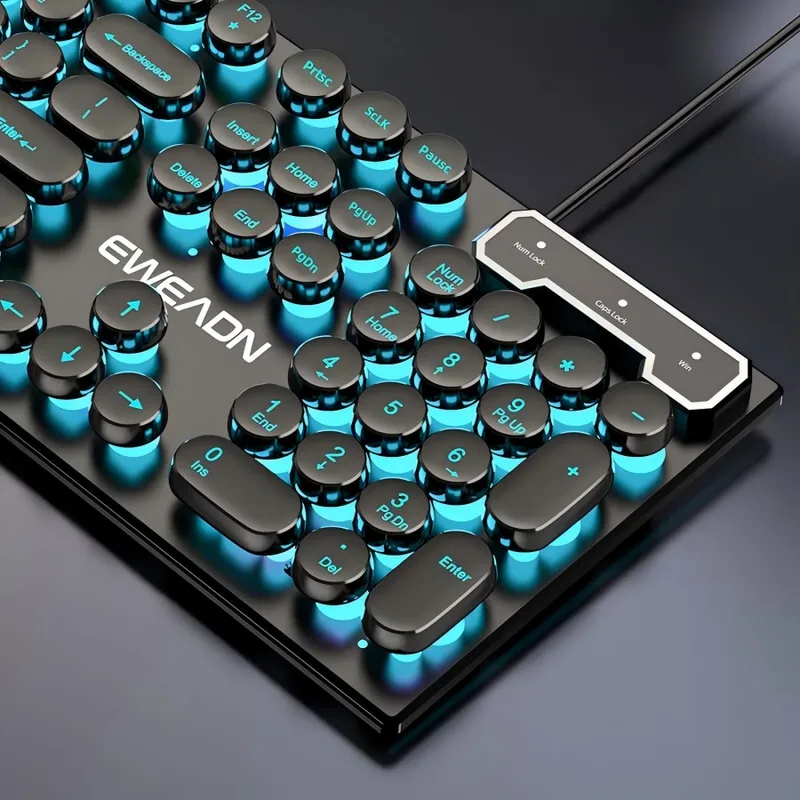 Gaming Keyboard Mouse - 레트로 펑크 기계식 느낌 키보드 마우스