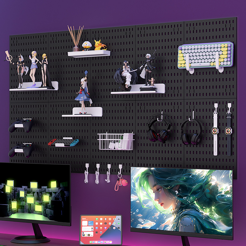 Gaming Keyboard Mouse - 게임용 접착식 페그보드 선반 – 드릴