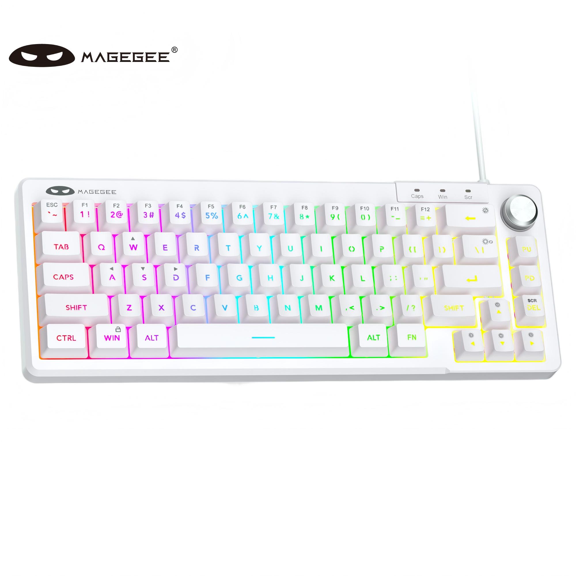 Keyboard Gaming Transparent - MageGee TS68 미니 60% 멤브레인 키보드,