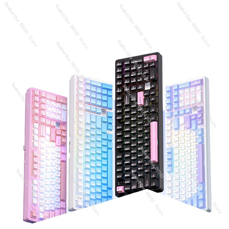 Gaming Keyboard Esports - 알루미늄 합금 기계식 키보드, 무선 3모드