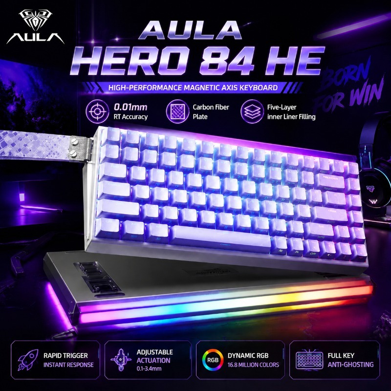 AULA HERO84 마그네틱 게이밍 기계식 키보드 래 - Gaming Keyboard Magnetic Switches 리뷰 및 가격