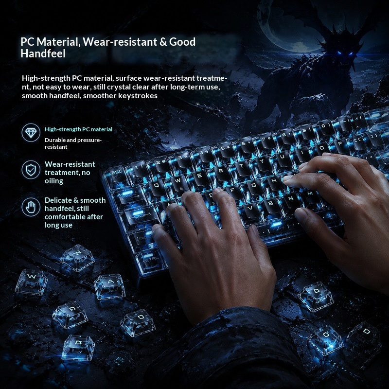 투명 백라이트 키캡 OEM 높이 PC 소재 크로스 샤프 - Keyboard Gaming Transparent 리뷰 및 가격