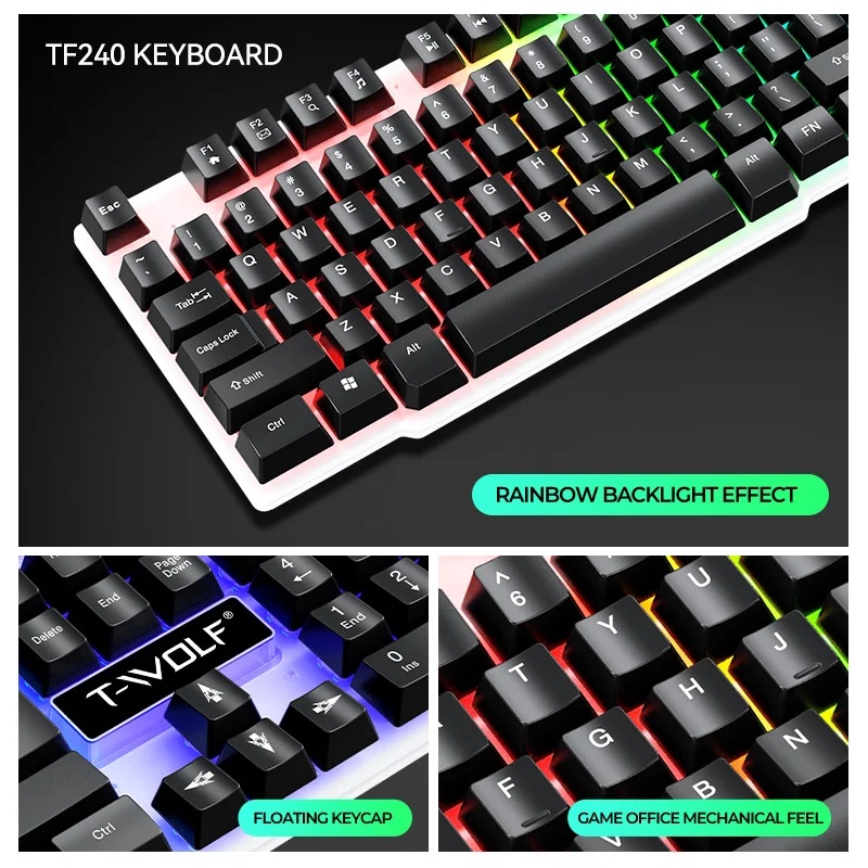 새로운 USB 키보드 및 마우스 게이밍 헤드셋 콤보 4 - Gaming Keyboard Mouse Set 리뷰 및 가격