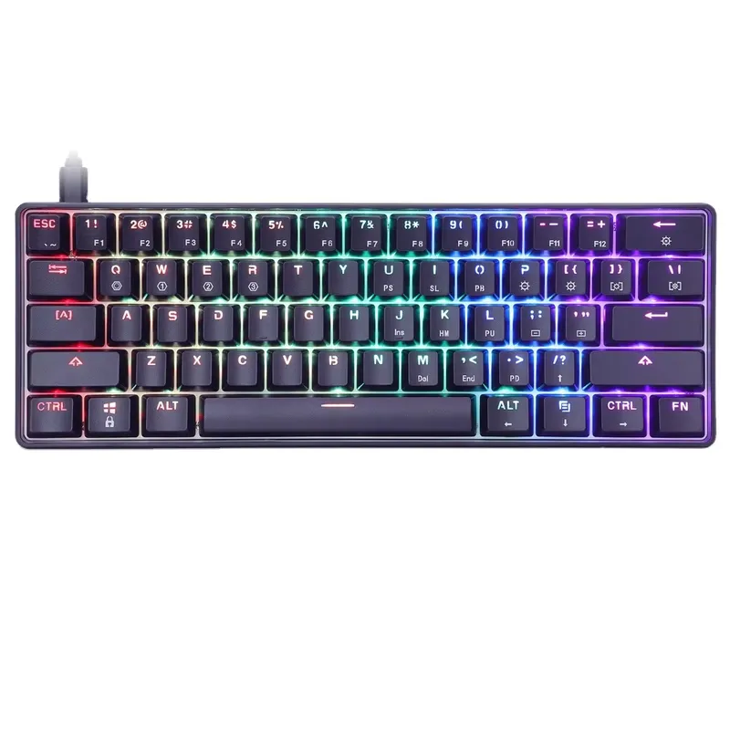 드롭쉬핑 스카이룽 GK61 SK61 RGB 60% 미니 - Gaming Keyboard Mini Mechanical 리뷰 및 가격