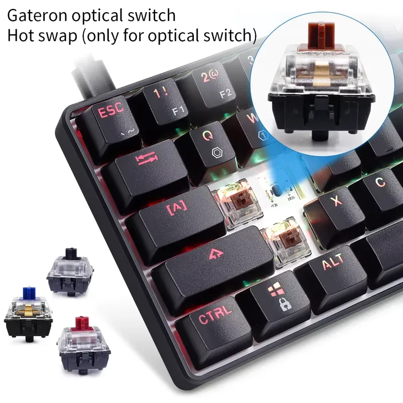 드롭쉬핑 스카이룽 GK61 SK61 RGB 60% 미니 - Gaming Keyboard Mini Mechanical 리뷰 및 가격