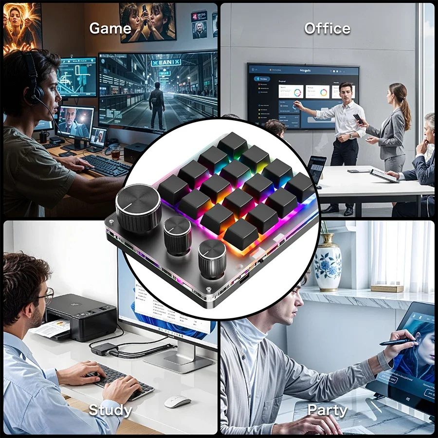 무선 블루투스 프로그래밍 매크로 사용자 정의 16Key - Gaming Keyboard Mini Mechanical 리뷰 및 가격