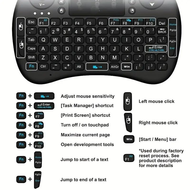 미니 무선 키보드 2.4GHz 백라이트 없음 마우스 터 - Gaming Keyboard Wireless 리뷰 및 가격