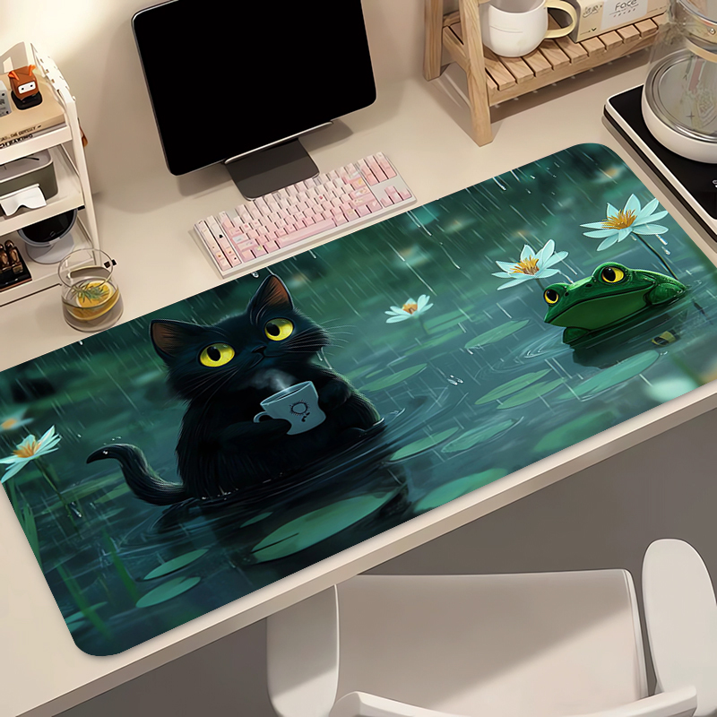 귀여운 검은 고양이 실리콘 소프트 게이밍 마우스 패드  - Gaming Keyboard Mouse 리뷰 및 가격